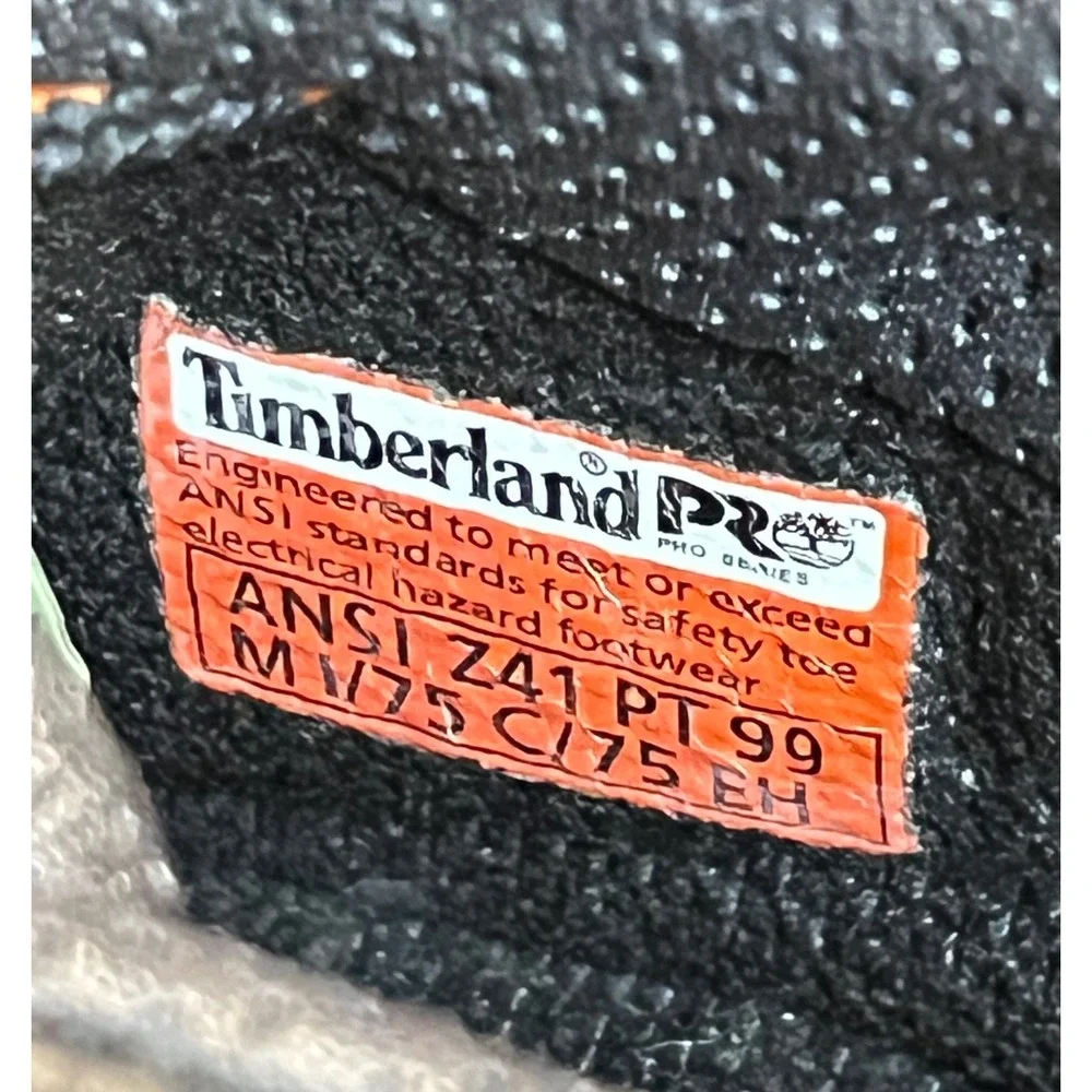 Timberland PRO Mens Work Boots 7.5 Steel Toe Grey‎ Black Hiking Shoes 87030 Y2K